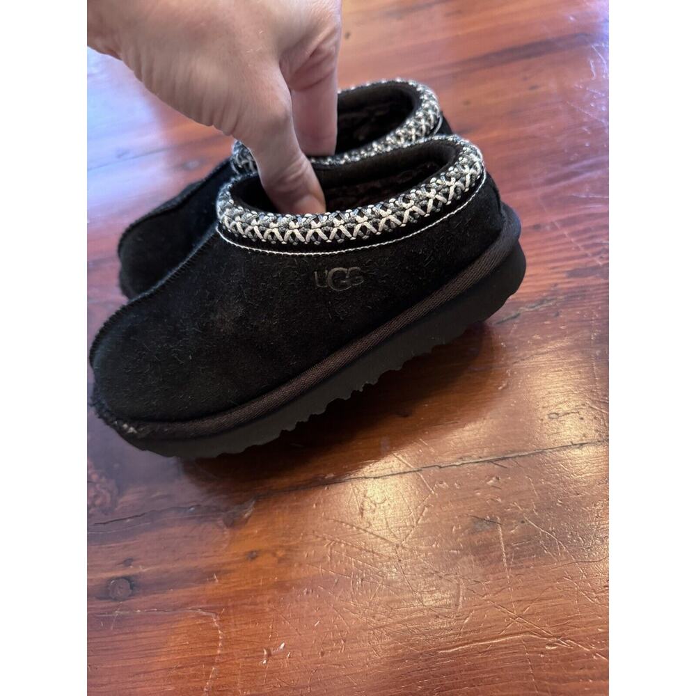 UGG Kids Tasman II Size 11c Little Kid Moccasin Slippers - Black - Picture 2 of 9